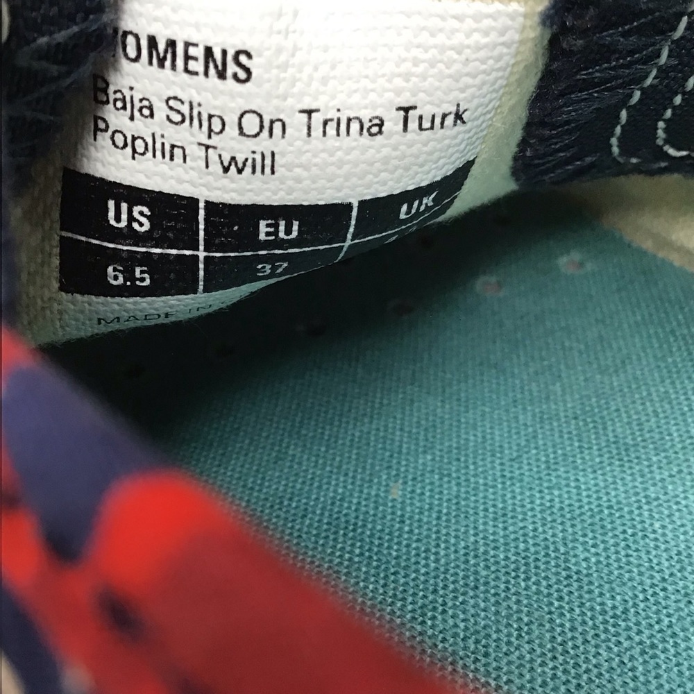 SEAVEES Baja Slip Ons Trina Turk Poplin Twill Sneakers. - Picture 10 of 10